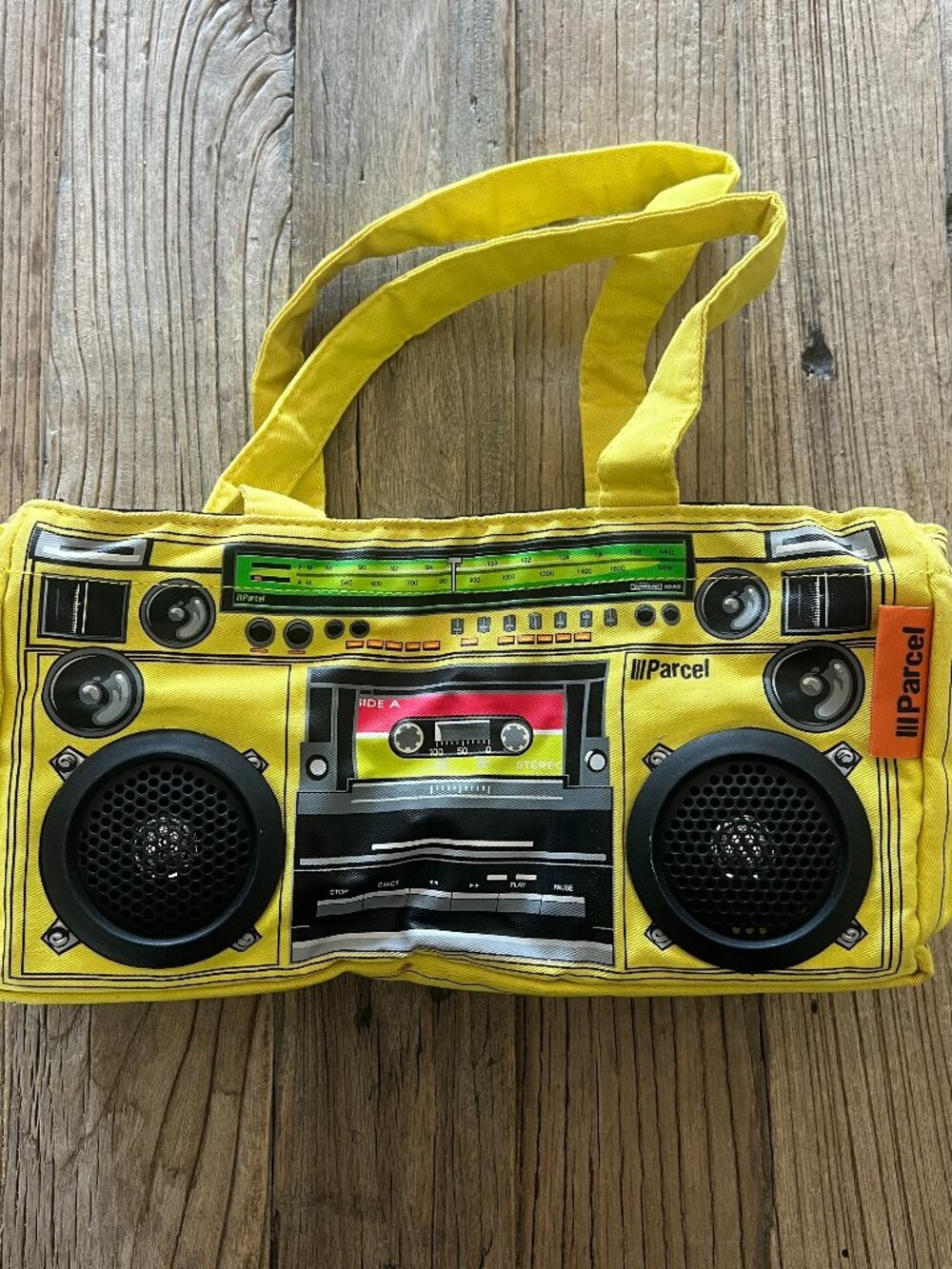 Loop NYC Parcel Boombox Speaker Purse Yellow Y2K Working Stereo Tote Bag